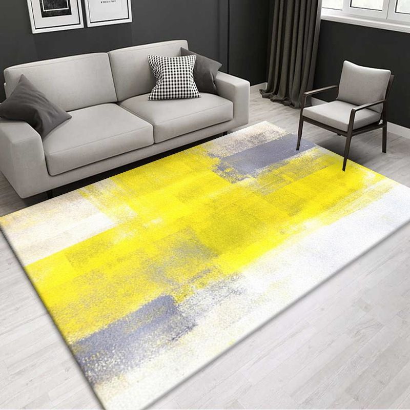 Modern Carpet Creative Abstract Pattern Carpet Polyester Area Rug with Non-Slip Backing