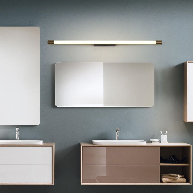 Contemporary Vanity Light Simple Linear Strip Mirror Lighting Fixtures for Restroom
