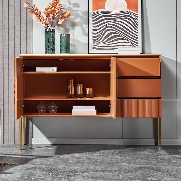 Contemporary Glam Combo Dresser Stone Storage Chest Dresser for Bedroom