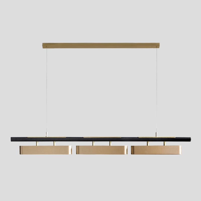 Rechteck Island Leuchte moderne Restaurant LED Hängende Lampe mit Metallschatten