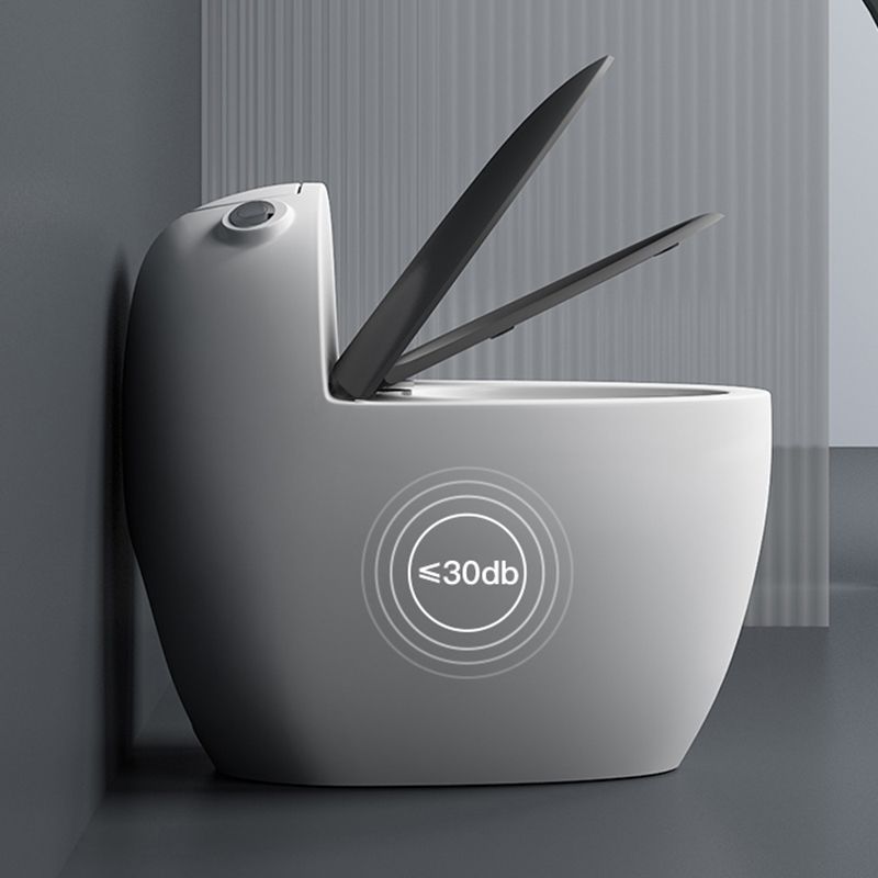 Contemporary Siphon Jet Toilet Bowl One Piece Skirted Urine Toilet with Seat