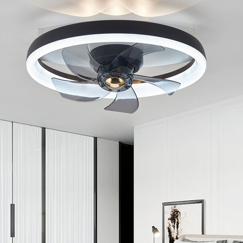 1 Light Ceiling Fan Lighting Modern Style Metal Ceiling Fan Light for Bedroom