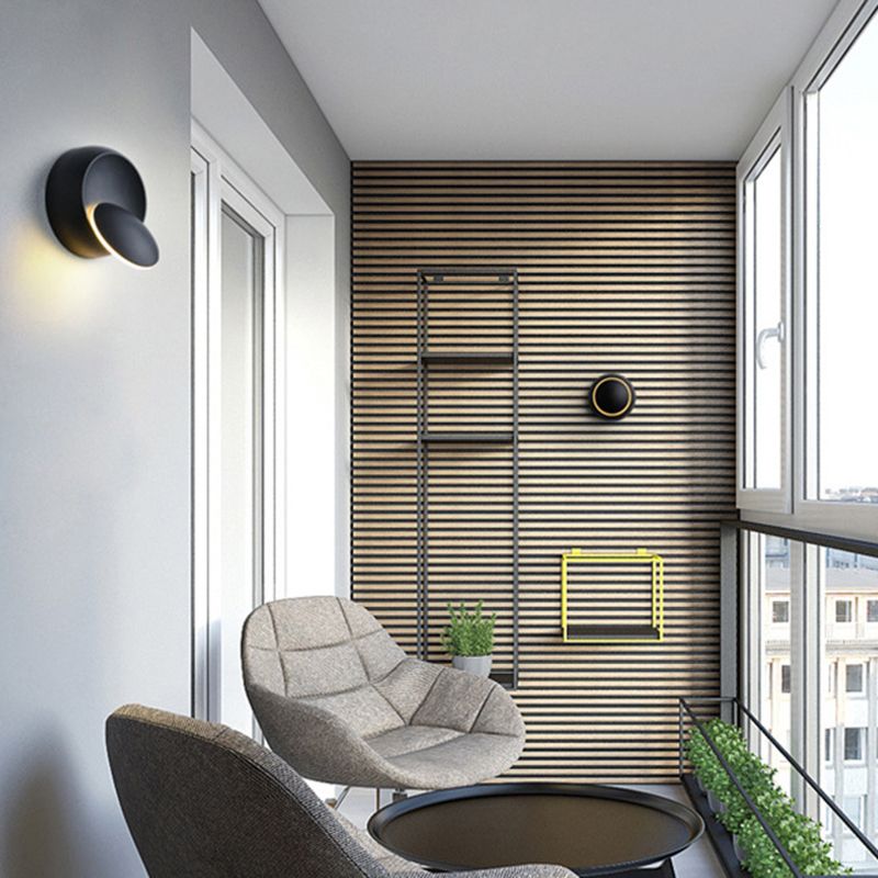 Round Shade Wall Sconce Modern Simple Style Resin 1 Light Sconces for Bedroom