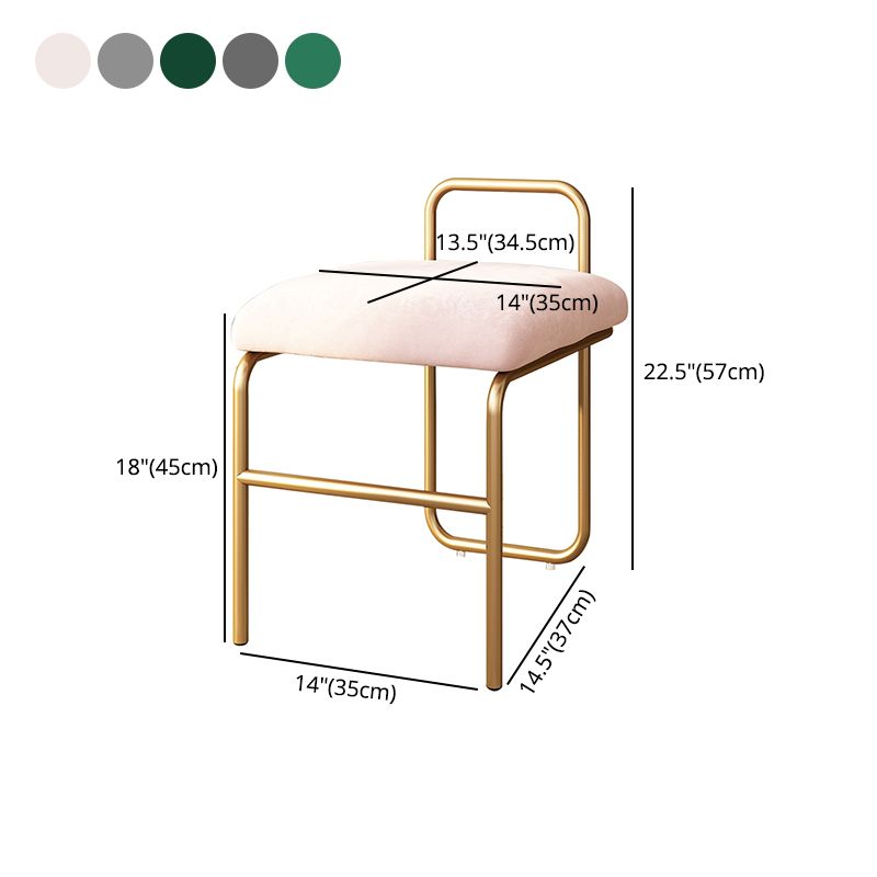 Silla de comedor de metal de estilo nórdico, silla de comedor individual sin brazos de terciopelo para uso doméstico