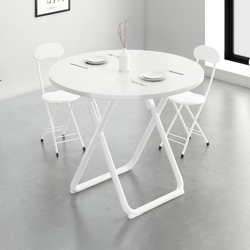 Modern Wooden Dining Room Set with Round Table Space-Saving Design Home Use Dining Table Furniture