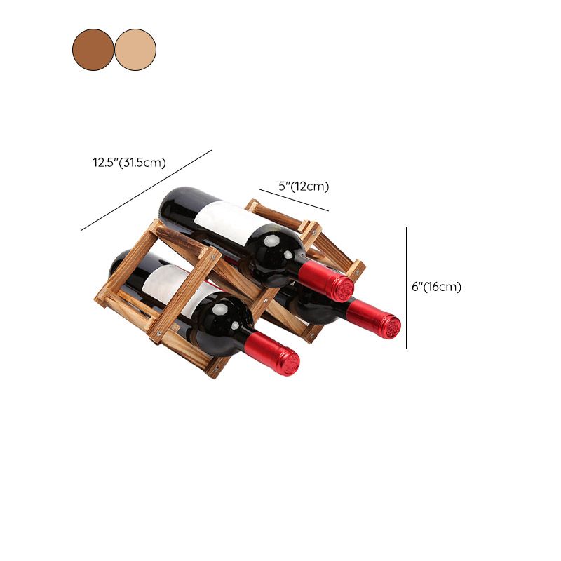 Countertop Wine Rack Solid Wood Stackable Wine Bottle Rack for Living Room