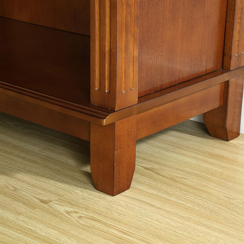 14" Wide Contemporary Shelf Vertical Closed Back Solid Wood Bookcase