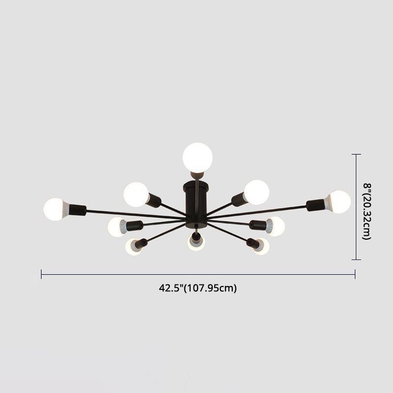 Faculteur de plafond en métal créatif de style nordique