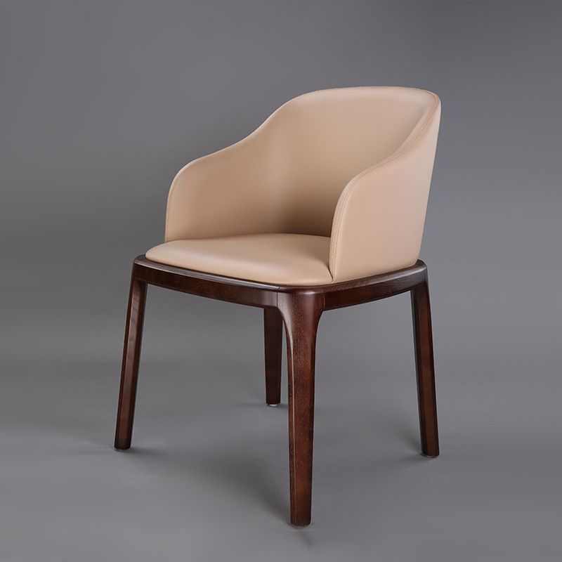 Traditional Chair Wood Solid Back Dining Room Chair for Kitchen