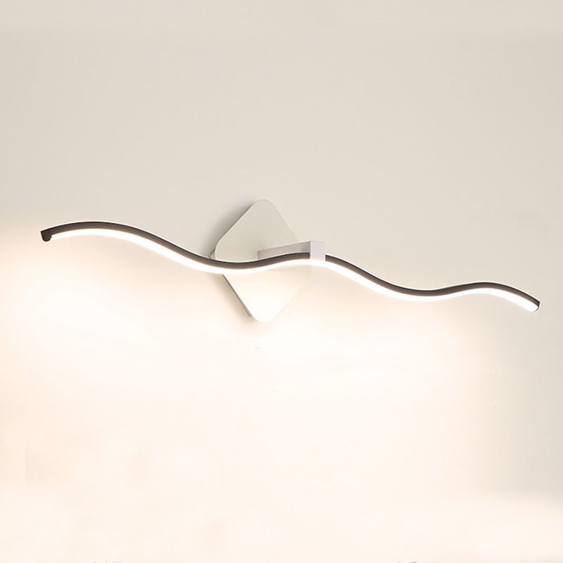 Lampade a parete di vanità lineare a 1 luce illuminazione montata in metallo