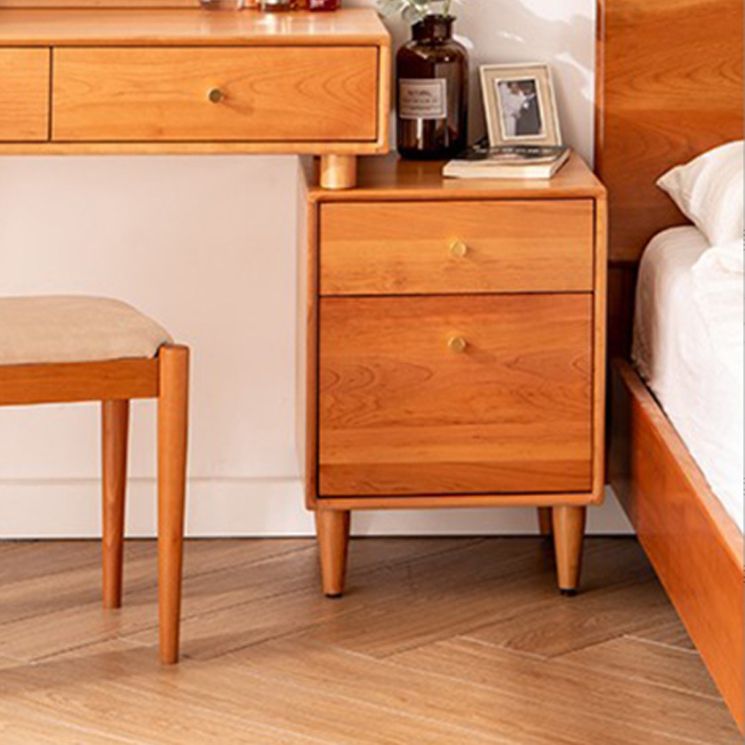 Contemporary Dressing Table Cherry Bedroom Lighted Mirror Standing Make-up Vanity