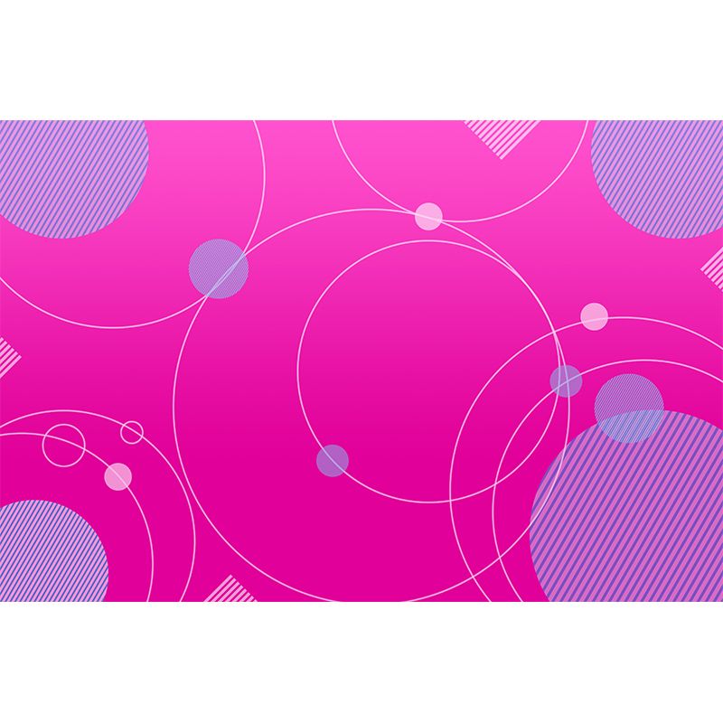 Illustration Stain Resistant Wallpaper Geometric Pattern Living Room Wall Mural