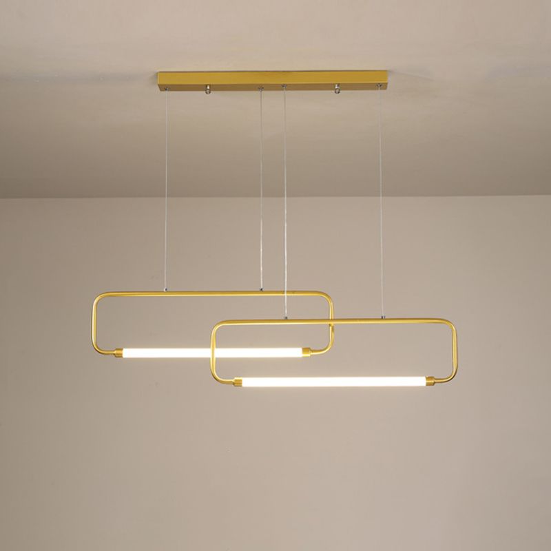 Sala da pranzo geometrica Luce sospesa a led Luce al soffitto dell'isola minimalista