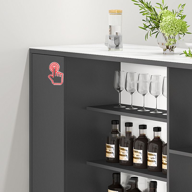 Modern Style Stone Rectangle Bistro Bar Desk Table for Living Room