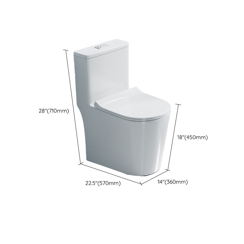 Modern 1-Piece Toilet Bowl Floor Mounted White Urine Toilet for Bathroom