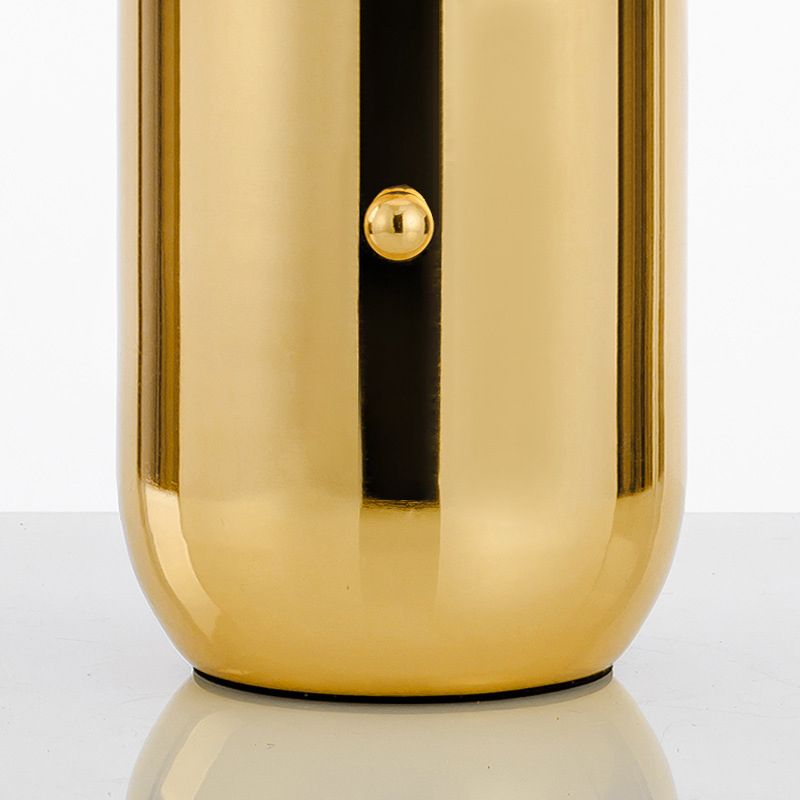 Lampada da tavolo globo in vetro bianco latte Lampada da comodino modernista in oro a 1 luce per comodino