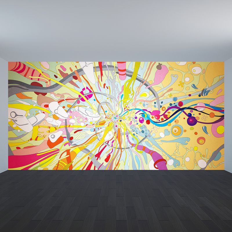 Graffiti Entertainment Wallpaper Mural Contemporary Non-Woven Wall Covering for Boys Room