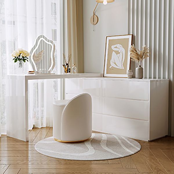 15" Wide Scandinavian Vanity Table Wooden White Make-up Vanity