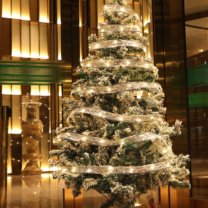 Modern Creative Rope Light Copper Wire Ribbon Light Post for Christmas Decorate