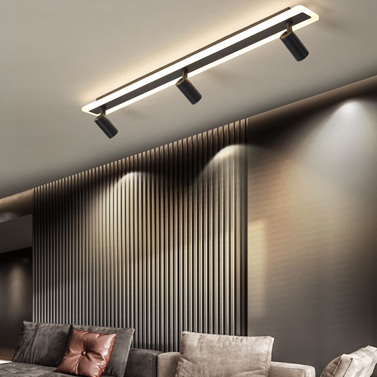 LED Ceiling Track Lighting Led Track Lighting Linear Flush Mount Ceiling Light with Spotlight for Shopping Mall or Cloth Shop