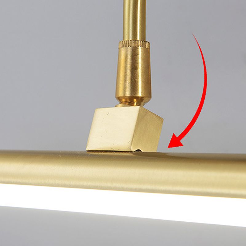 MODERNO MODIALE LUMI LINEAR LINEA LUCI DI VANITÀ DI VAITÀ IDEE LIMINE DELLA parete di rame per il bagno