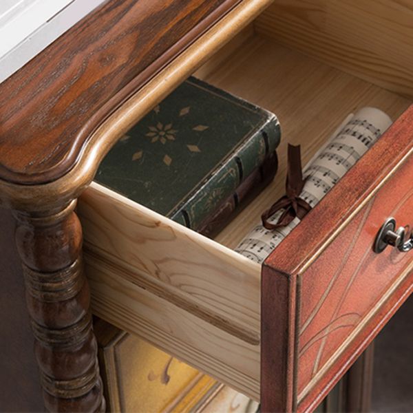 Traditional Storage Chest Solid Wood Dresser with 3/4/5 Drawers , 13.65 Inch Width