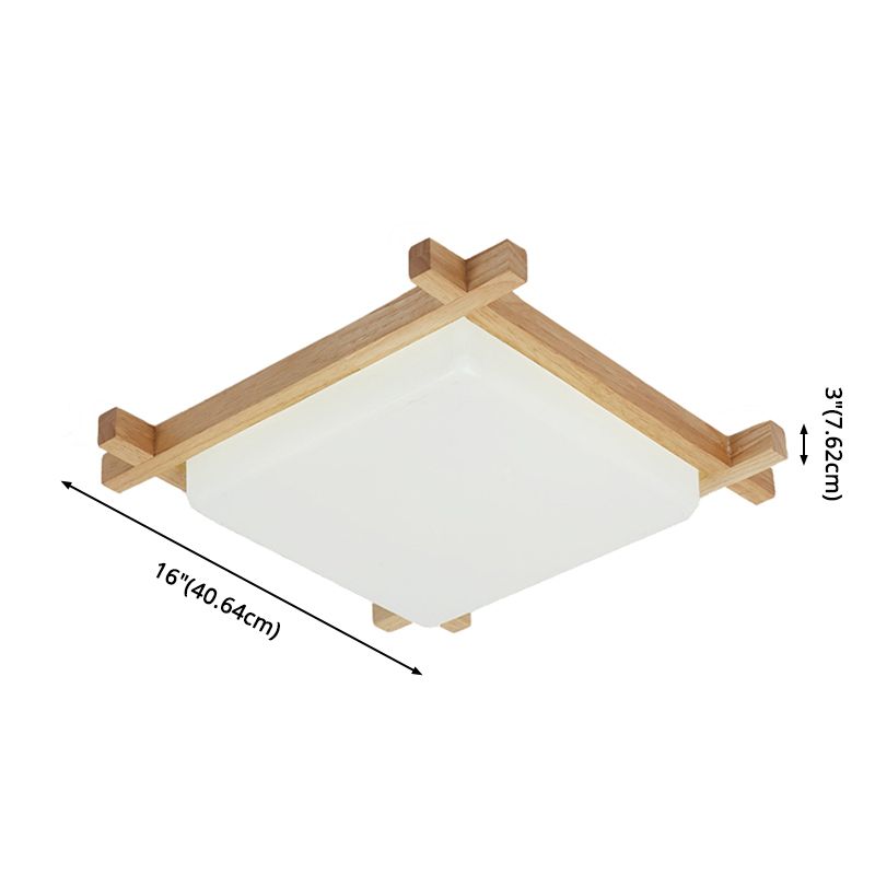 Quadratische Acryl-Einbauleuchte LED-Deckenleuchte im modernen Stil in Beige