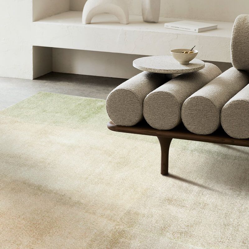 Light Grey Casual Rug Polyester Graphic Rug Non-Slip Backing Rug for Sitting Room