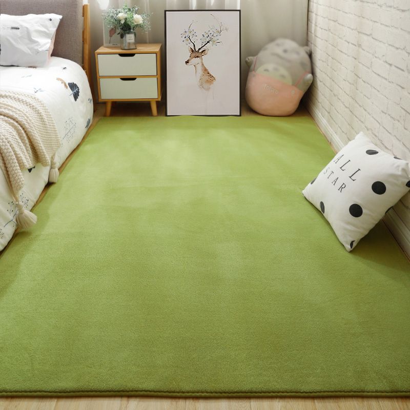 Simplicity Area Rug Modern Plain Area Carpet Polyester Stain Resistant Carpet for Living Room