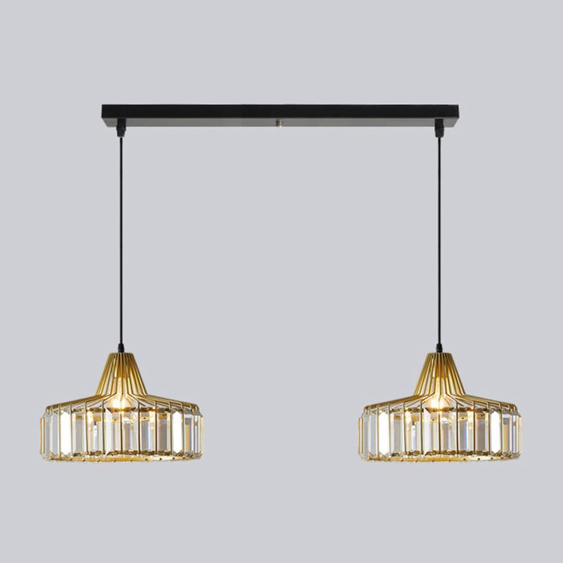 Modern Style Hanging Light Simple Crystal Pendant Lighting Fixture for Sitting Room