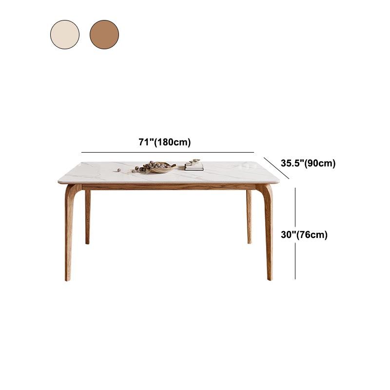 Rectangle Dining Table Solid Wood Base Dining Table for Kitchen