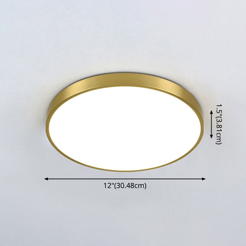 Gouden metalen ronde inbouw plafondlamp moderne stijl LED inbouwverlichting voor slaapkamer