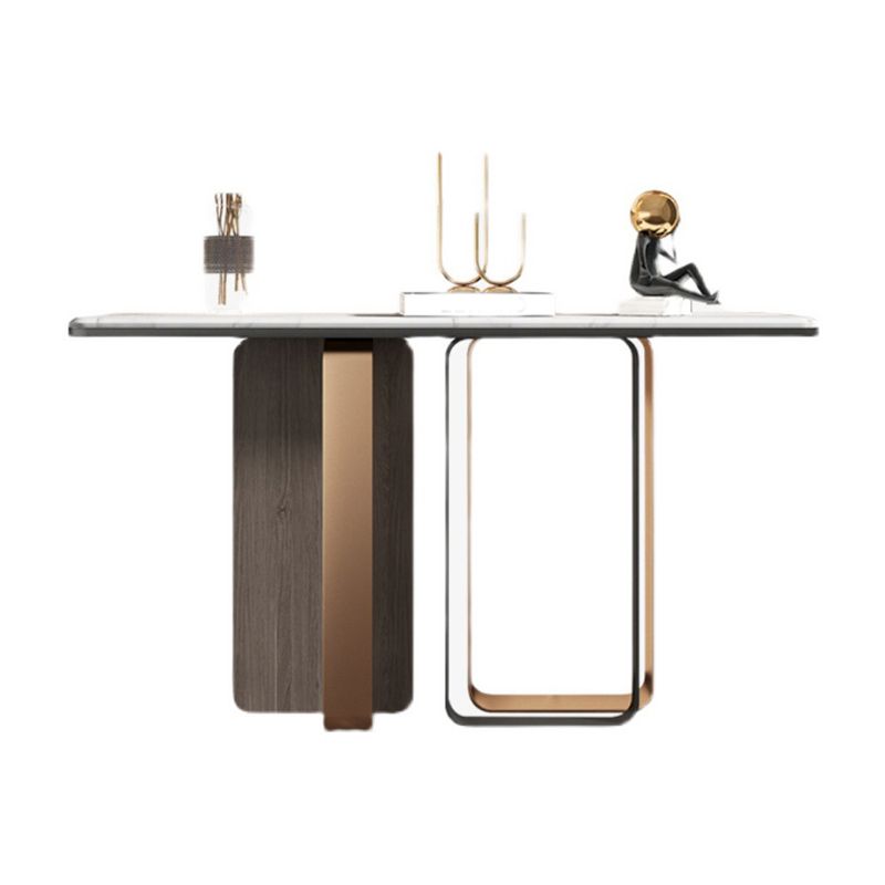 33.5" H Console Table Rectangle Slate Contemporary End Table