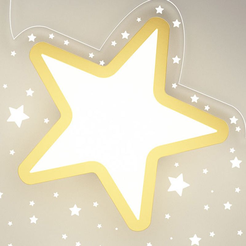 Lámpara de techo de forma de luna nórdica moderna Aluminio 2-Montaje de descarga de luz para dormitorio