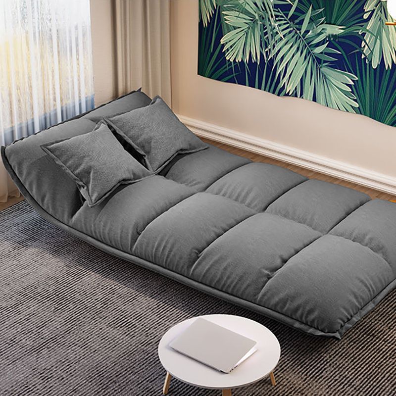 Contemporary Tight Back Convertible Sleeper Sofa Fabric Armless Solid Color Sofa