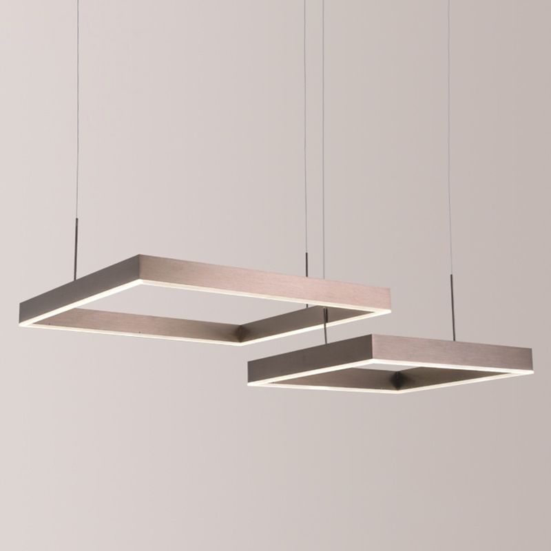 Luce a sospensione acrilica quadrata Light Light Modern Light LEDELIER Apparecchi di illuminazione il lampadario