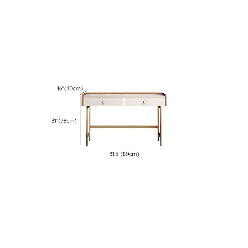 15" Wide Glam Make-up Vanity Wooden Dressing Table with Drawer