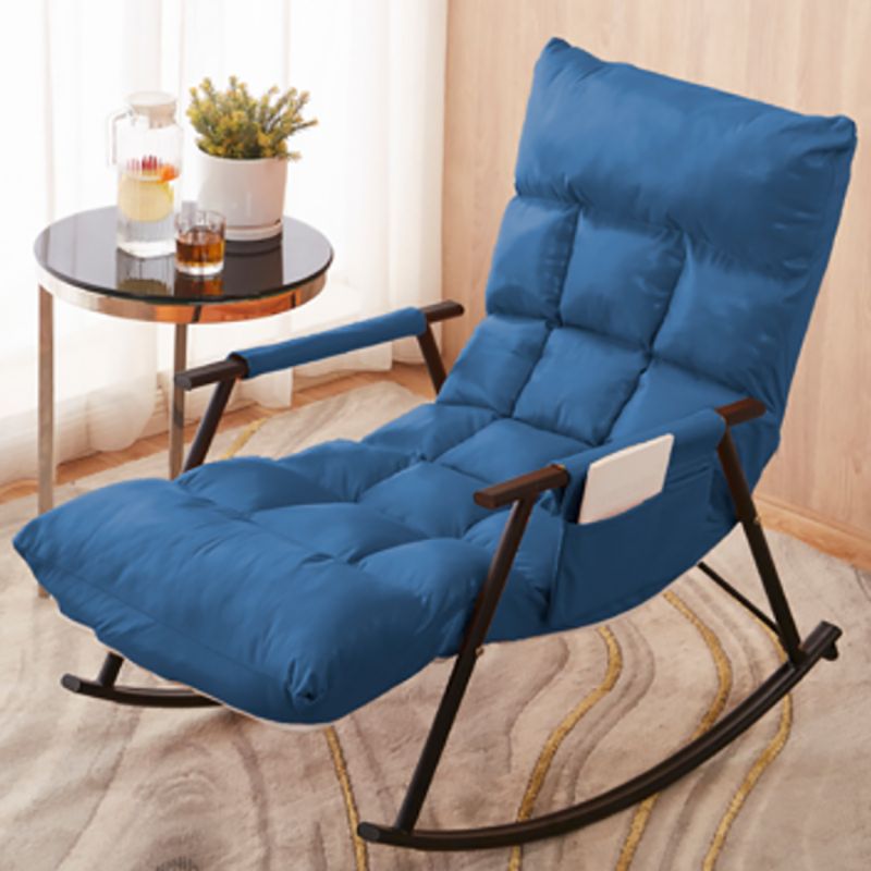 Tufted Cushions Rocker Chair Whole Colored Modern Fabric Rocker Chair in Living Room
