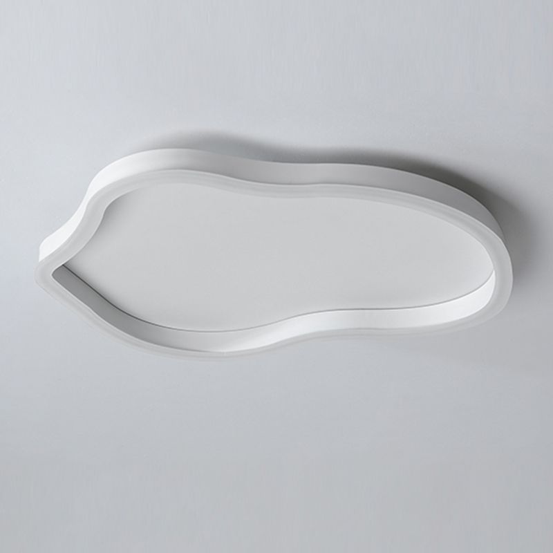 Plafonnier encastré en métal de forme unique, style moderne, éclairage encastré à 1 lumière en blanc