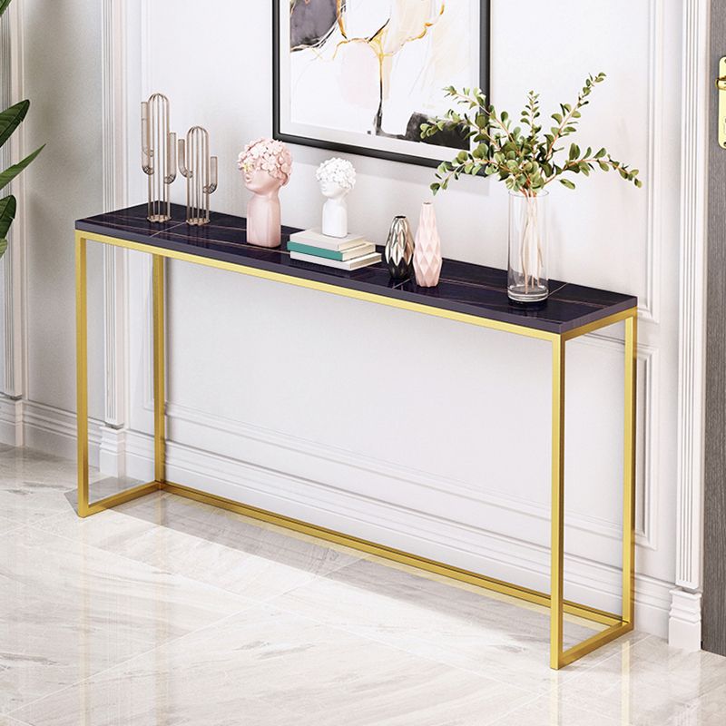 29.53" Tall Glam Console Table Stain Resistant Accent Table with 1 Shelf