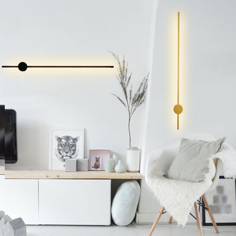 Linear Shade Metal Wall Sconce Modern Style 1-Light Wall Mount Light Fixture