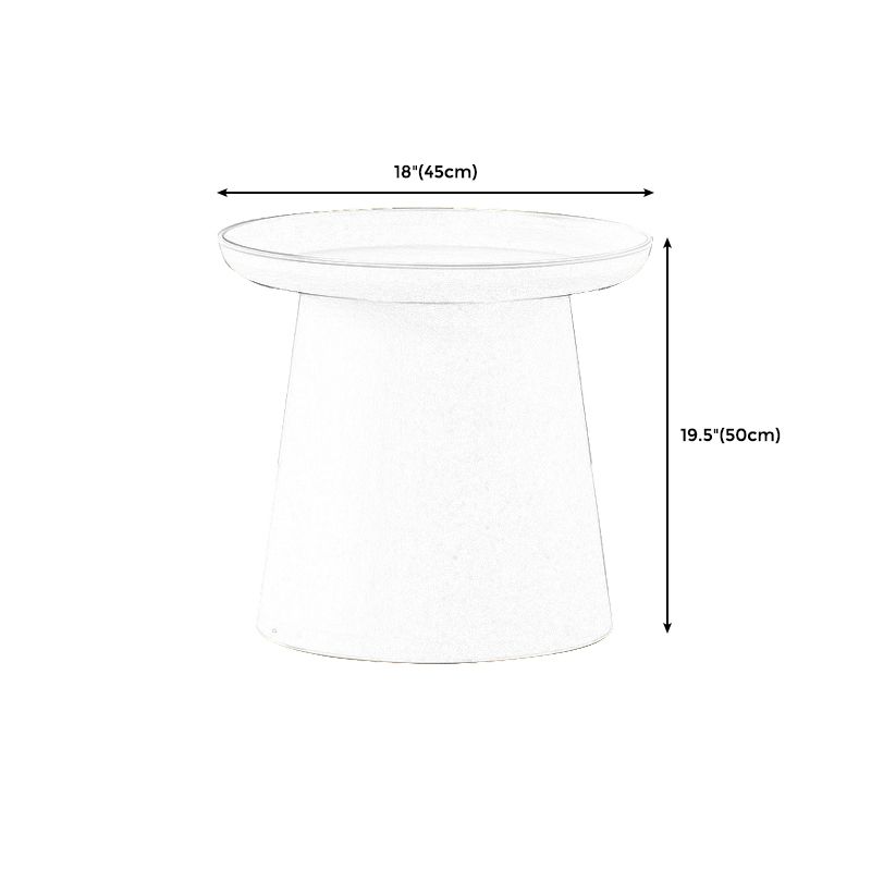 Round Pedestal 1 Coffee Table in Macaroon, Modern Plastic Table