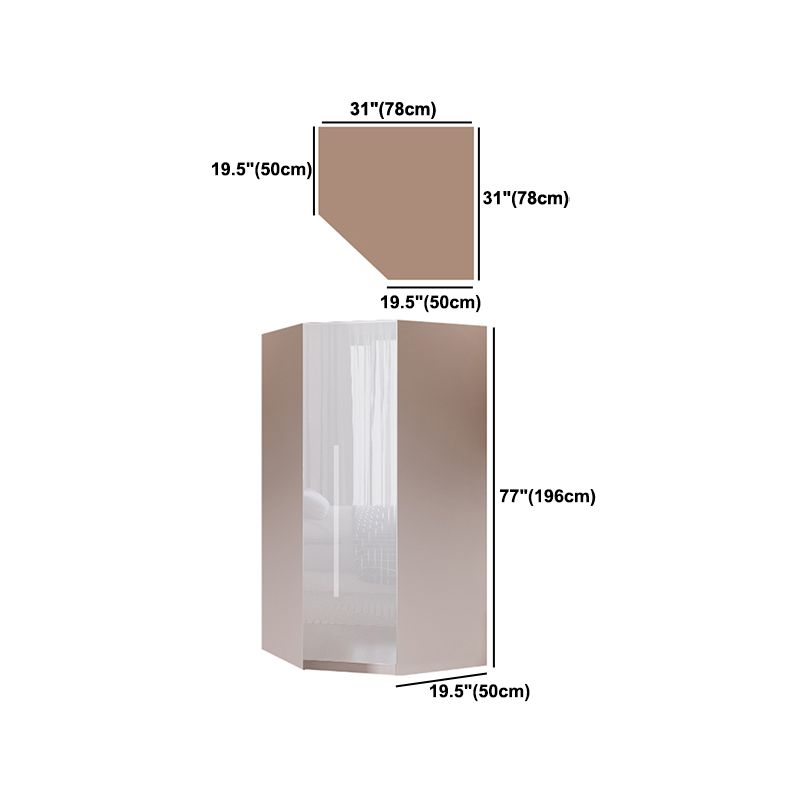 Contemporary Wooden Wardrobe White Colour Soft Close Door Wardrobe Closet