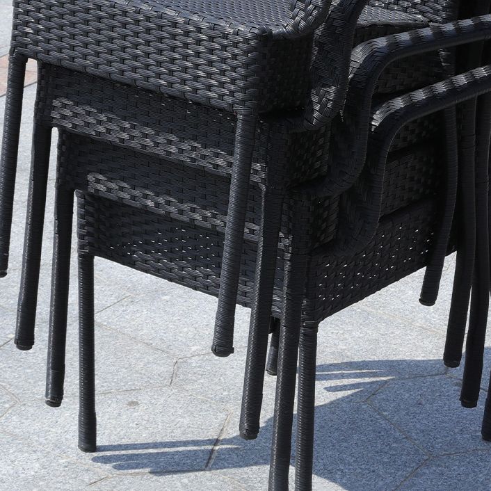 Modern Dining Set 1/5 Pieces Glass Dining Table Set for Outdoor