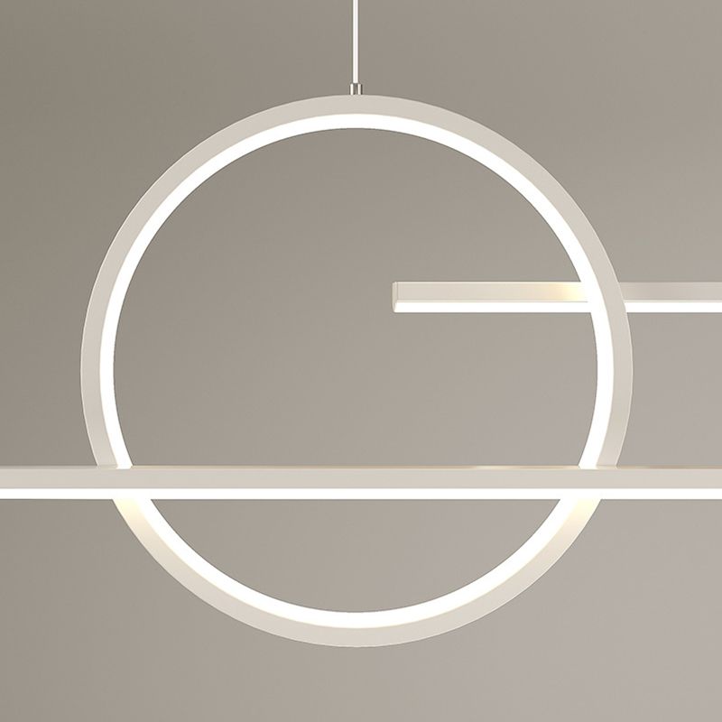 Modern 2/3/5-Light Kitchen Island Lighting White Shaded Island Pendant Lighting