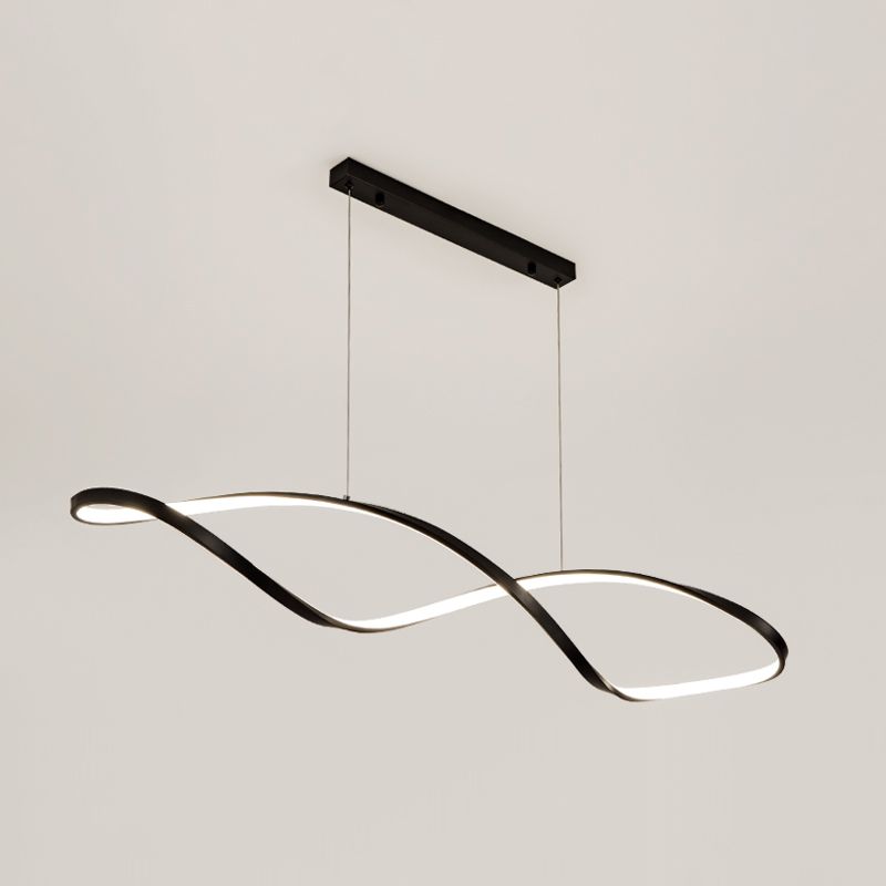 Linear Shape Island Pendant Contemporary Style Metal 1 Light Island Pendant Light