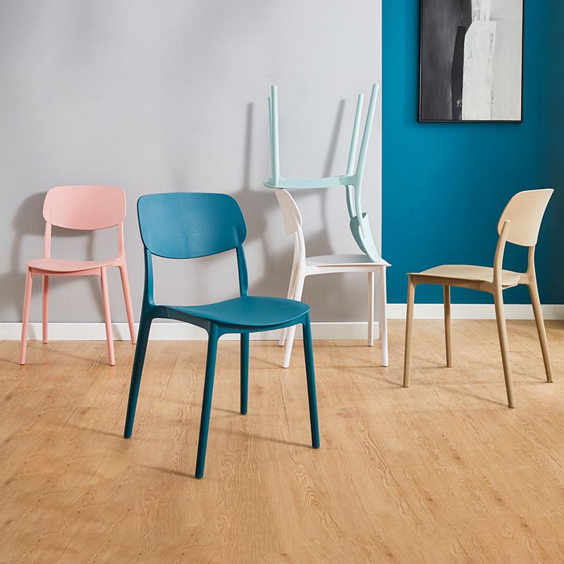 Chaise de salle à manger de Style nordique, chaises latérales en plastique sans accoudoirs pour la cuisine