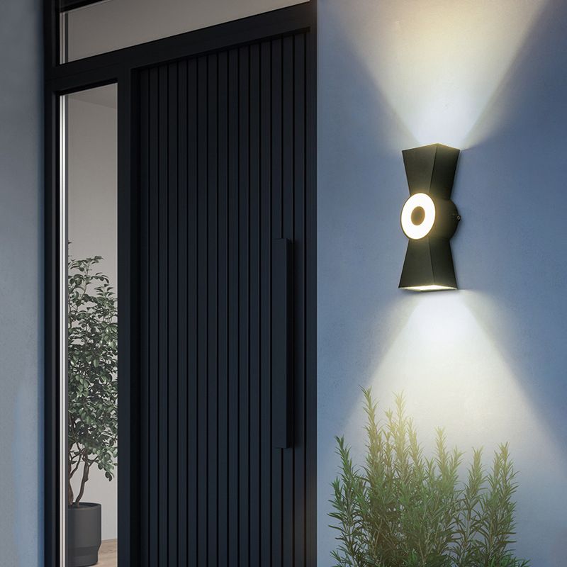 2-Light LED Waterproof Wall Lamp in Modern Creative Style Aluminium Wall Sconce for Exterior Spaces