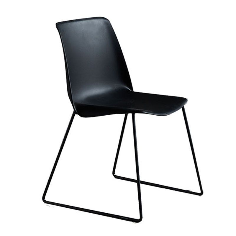 Sedia in stile contemporaneo sedia laterale senza braccio con zampe metalliche