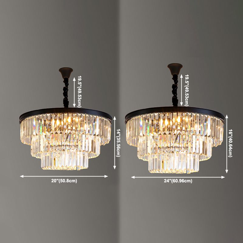 Modern Geometric Chandelier Lights Crystal Chandelier Lighting Fixtures for Living Room